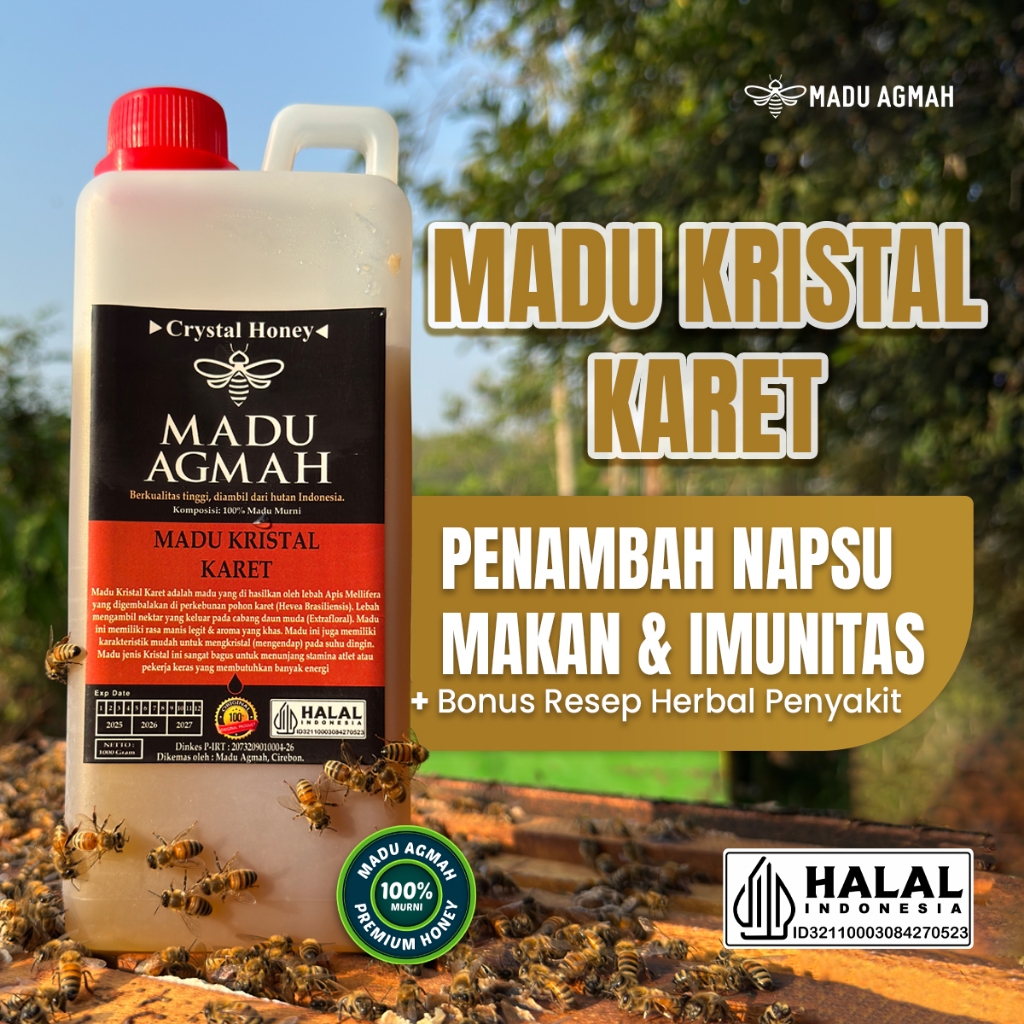 Madu Agmah Penggemuk Badan, Peningkat BB & Penambah Nafsu Makan Nektar Karet