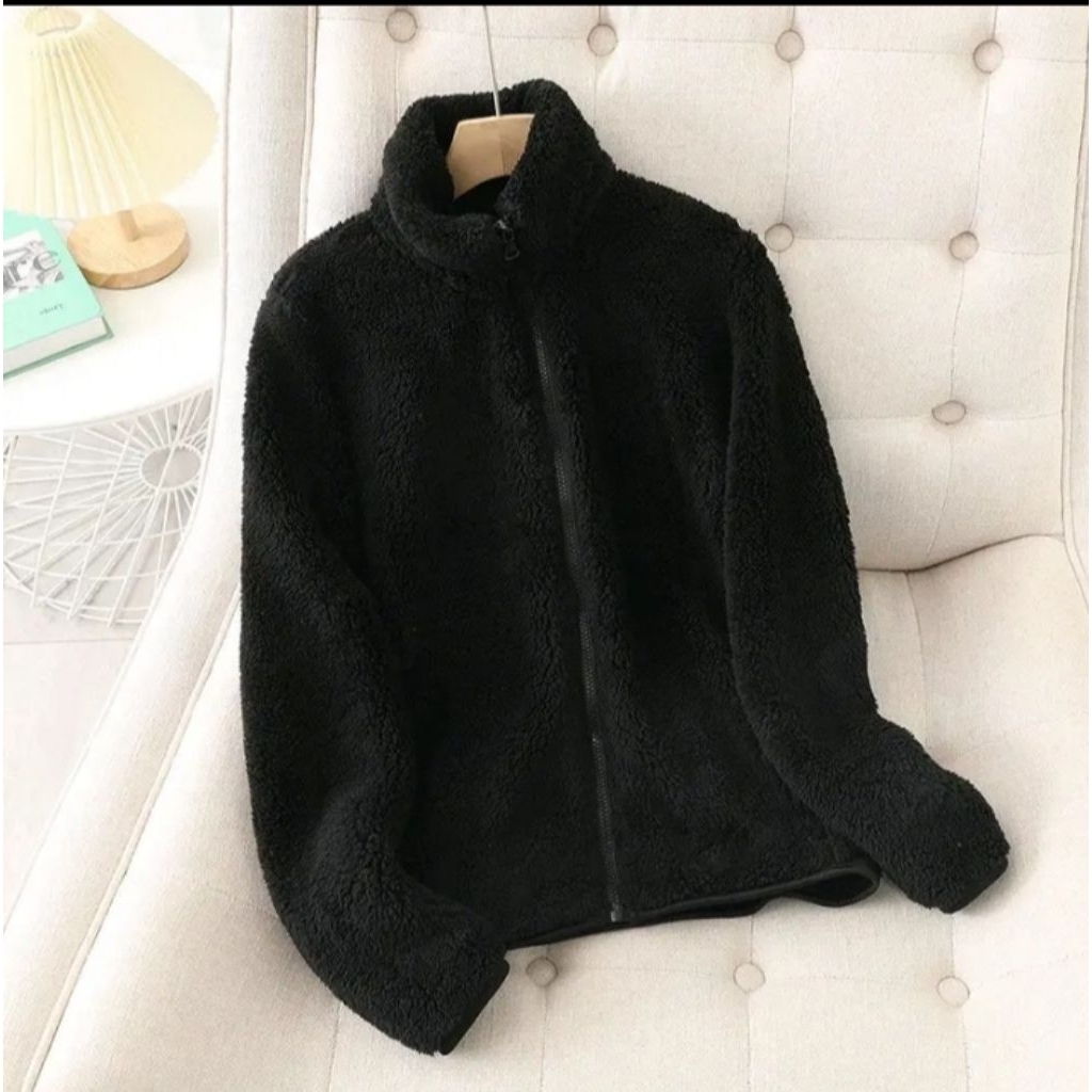 SWEATER JAKET BULU SERVA DEWASA TERLARIS, style korea unisex cewe cowo kualitas premium/jaket buat s