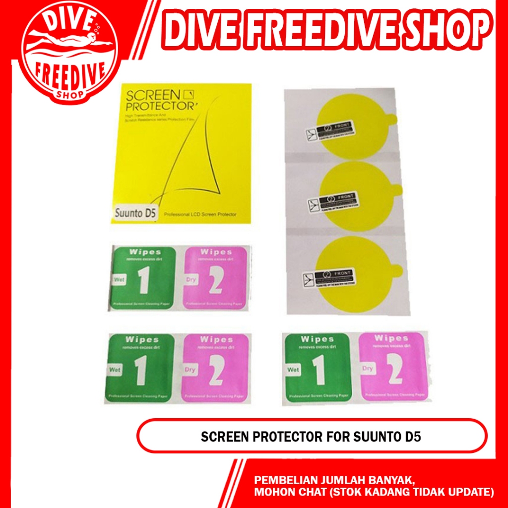 Film Screen Guard Protector Dive Computer Suunto D5 Pelindung Layar Dive Comp Watch Scuba Diving Acc