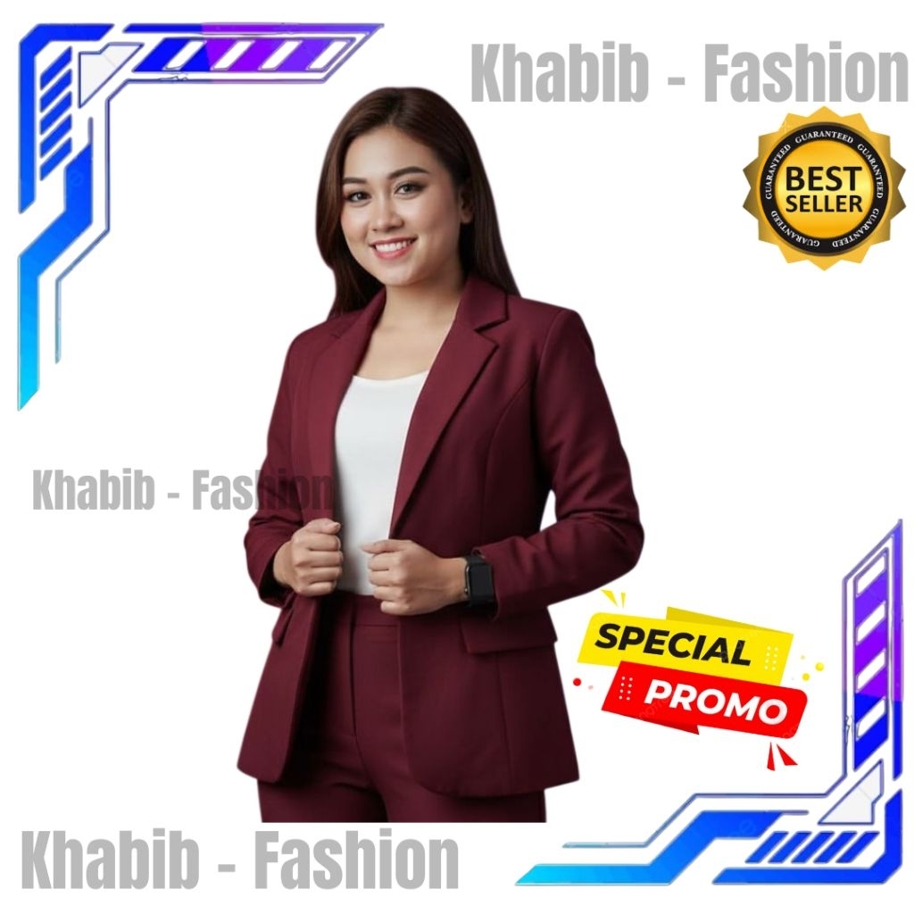 JAS FORMAL / JAS RESMI / / JAS ALMAMATER / JAS WISUDA / JAS BLAZER WANITA WARNA MERAH MAROON