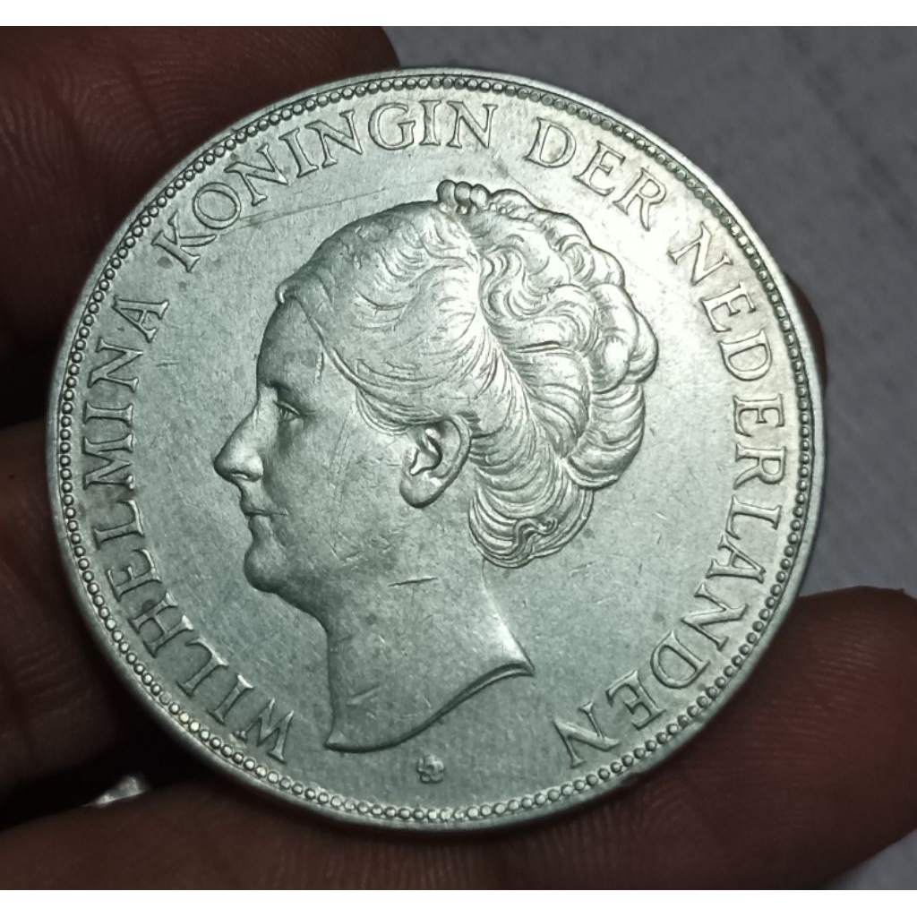 koin perak 2 1/2 gulden wilhelmina 1931