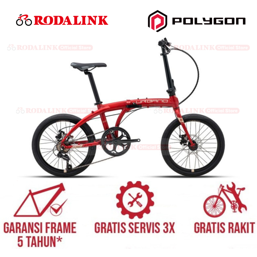 Polygon Sepeda Lipat Urbano 2 - Sepeda Lipat Ringan & Praktis untuk Mobilitas Harian | Folding Bike