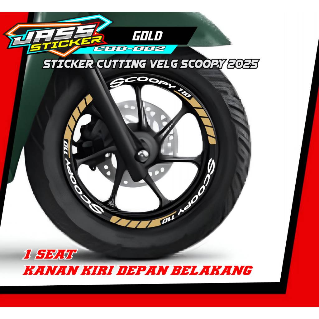 STIKER PELEK HONDA SCOOPY NEW / STIKER VELG / STIKER MOTOR