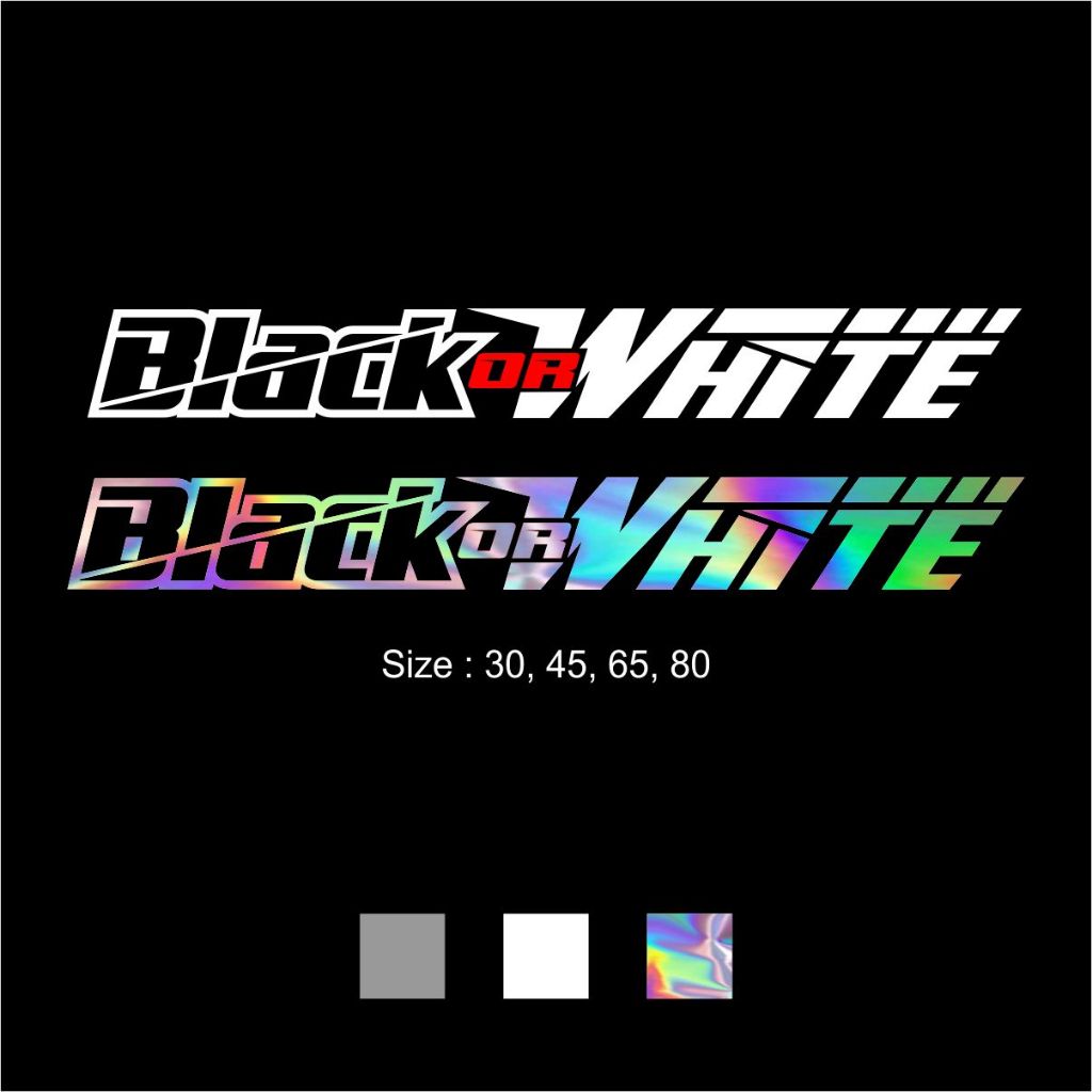 Cutting Stiker Black or White Sticker Reflektif Hologram