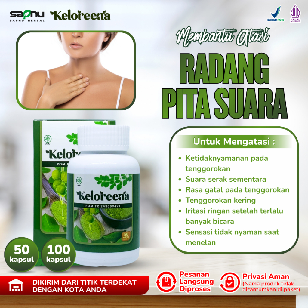 Sapnu Herbal - Obat Radang Pita Suara, Gangguan Pada Pita Suara, Pita Suara Hilang, Laringitis, Pita