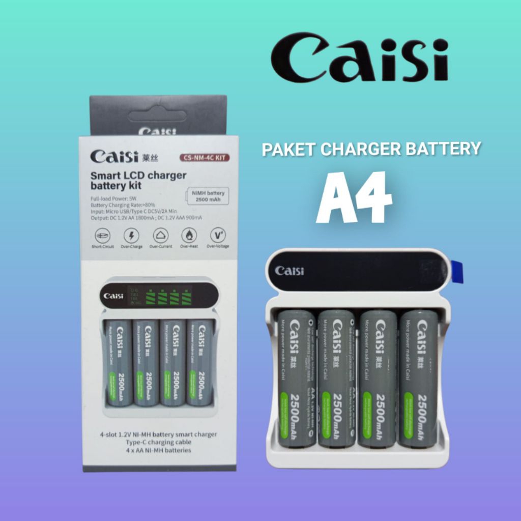 Caisi Paket Baterai A4/AAAA isi 4 Baterai | Baterai A4 2500mAh