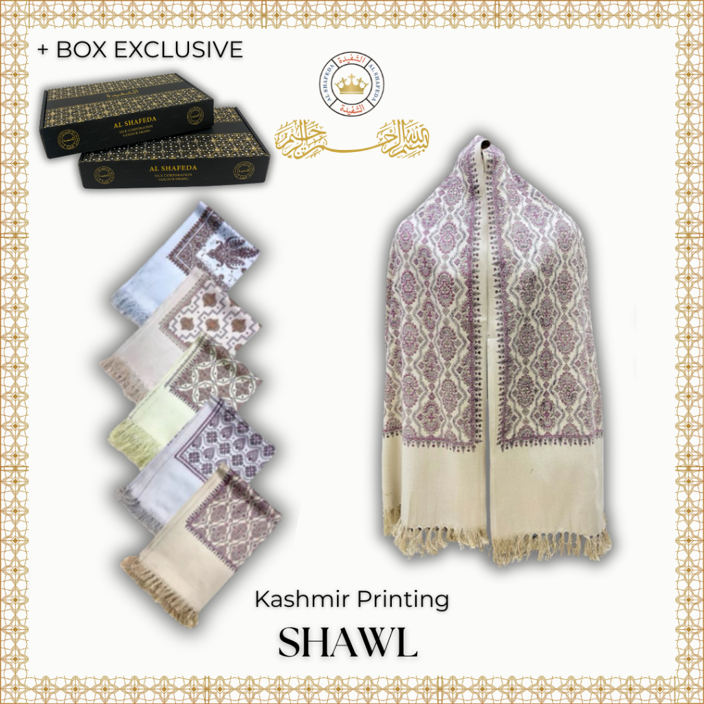 ALSHAFEDA - Shawl Kashmir Printing Pria Dewasa & Remaja Laki-Laki Sorban Kashmir Printing Jumbo