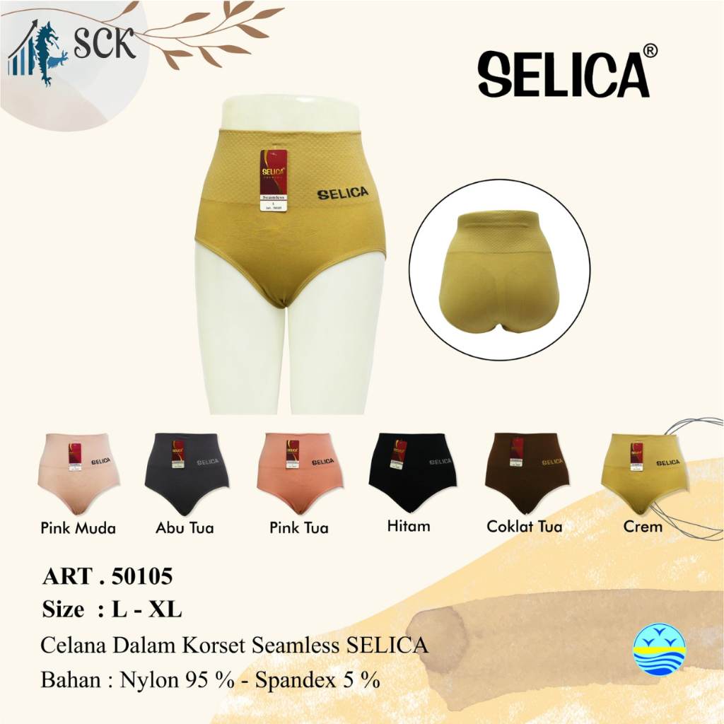 CD Wanita SELICA 50105 Bahan Nylon/ Pakaian Dalam Wanita Seamless Halus Maxi - sckmenwear GROSIR