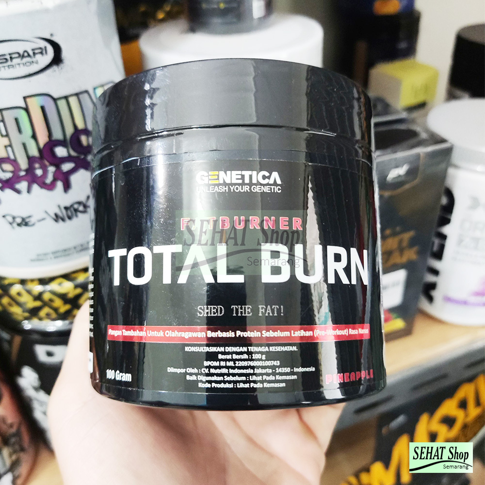 GENETICA Total Burn 40 Servings Suplemen Fitness Fat Burner Powder Pembakar Lemak