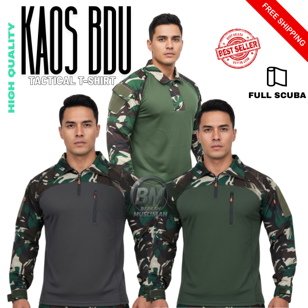 KAOS BDU MALVINAS DRYFIT KAOS BDU TACTICAL KAOS BDU TNI FULL DRYFIT KAOS BDU LORENG MALVINAS