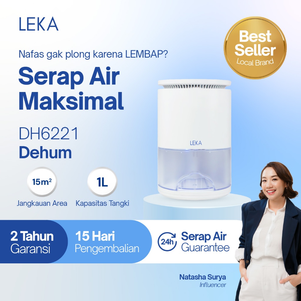 LEKA DH6221 Dehumidifier - Serap Air Penyerap Kelembaban Udara Dryer