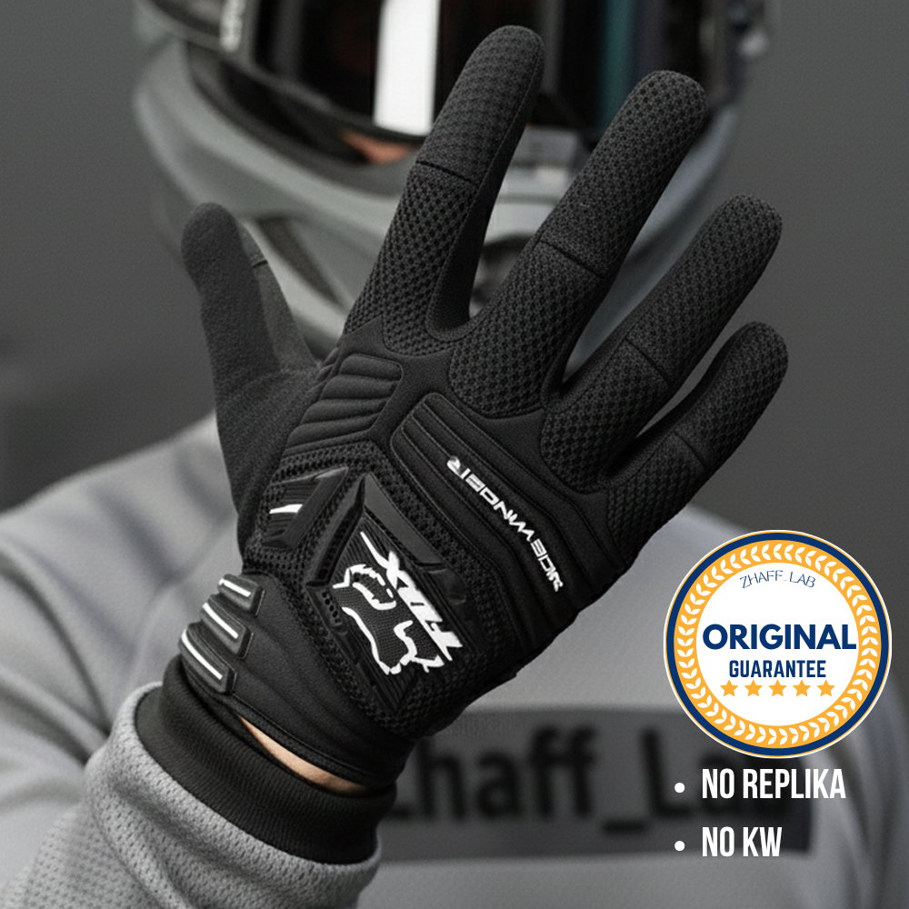 Original Fox Sarung Tangan Motor Motocross | Fox Sidewinder | Sarung Tangan Hitam Trail Touring