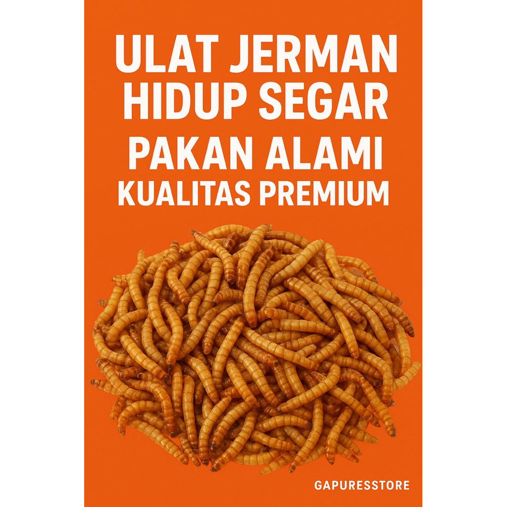 Ulat jerman Hidup 100 gram bergaransi 100% + Media racikan  Buat nampung ,packing aman