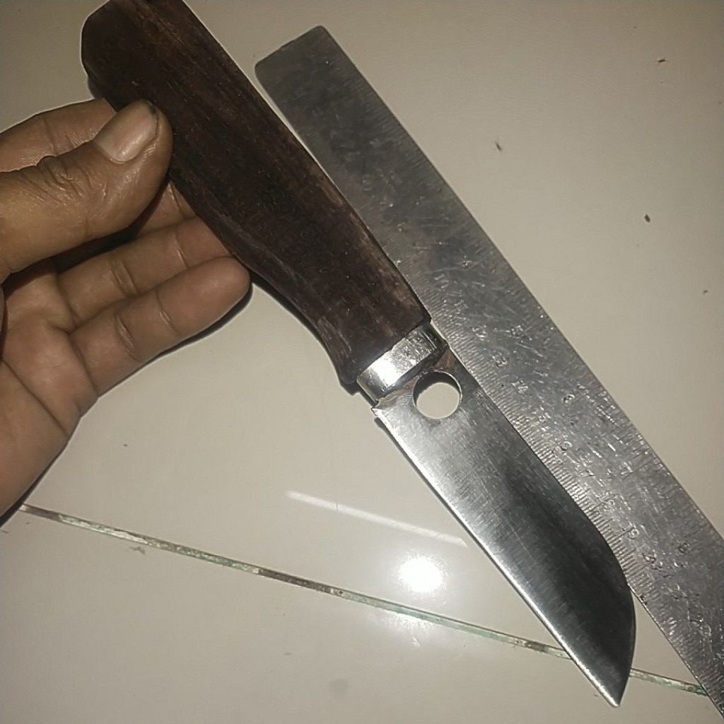 Pisau Dapur Seset Kelet Serbaguna SIAP PAKAI Baja HSS DM05 JULIA ITALY Gagang Kayu Sonokeling