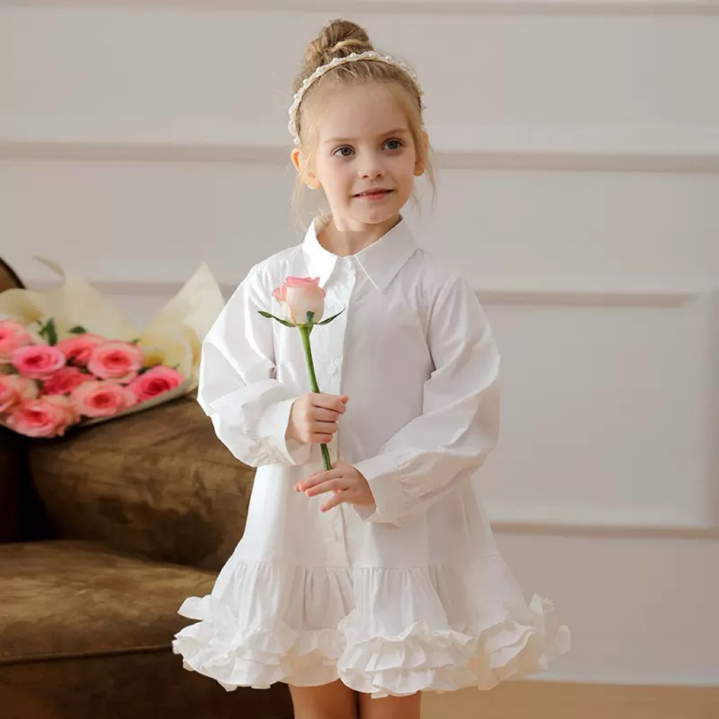 jang-mi dress / dress anak perempuan / dress putih anak / dress import anak / dress anak korea / dre