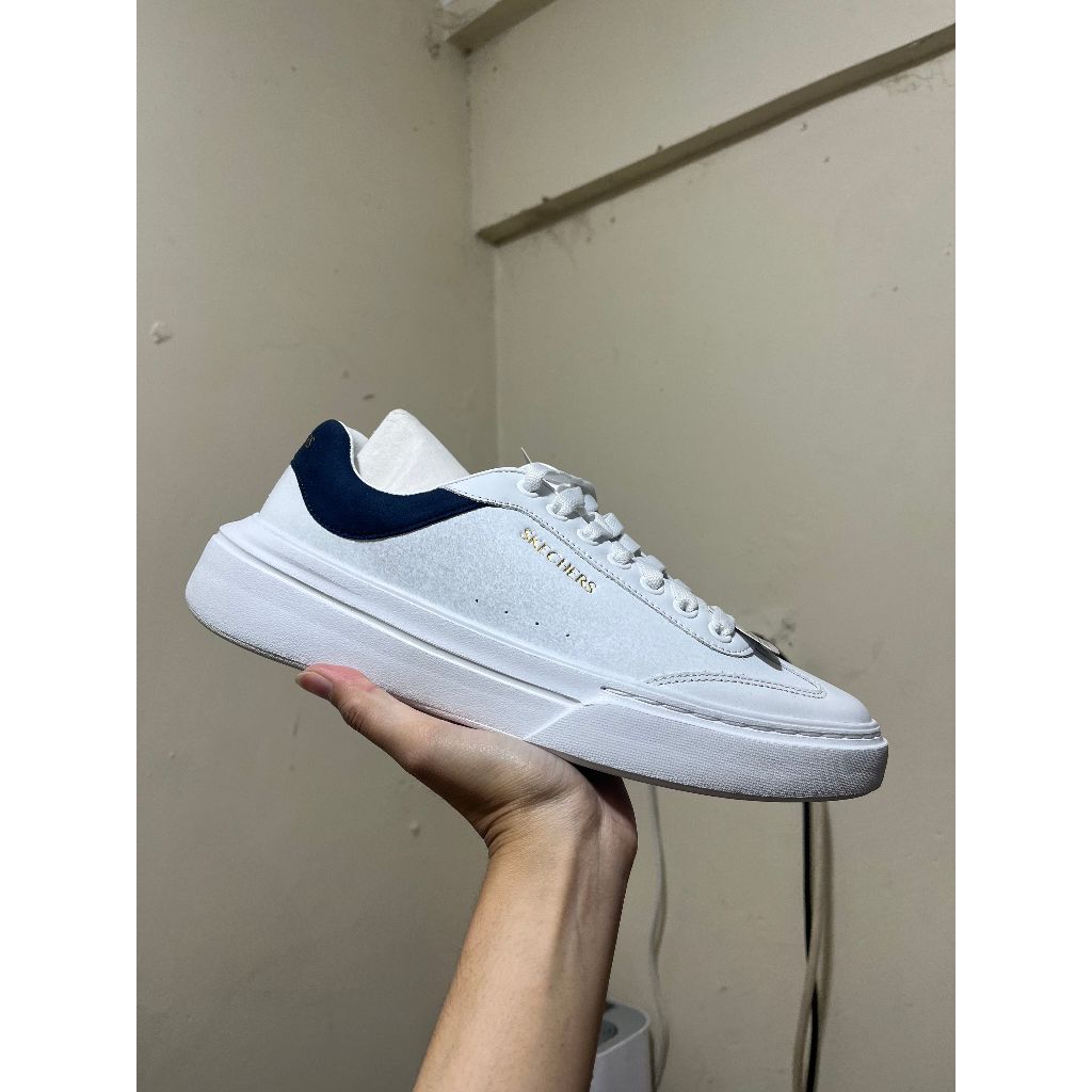 Size 42 Sepatu Skechers Cordova Classic White Mens Original 232858WNV