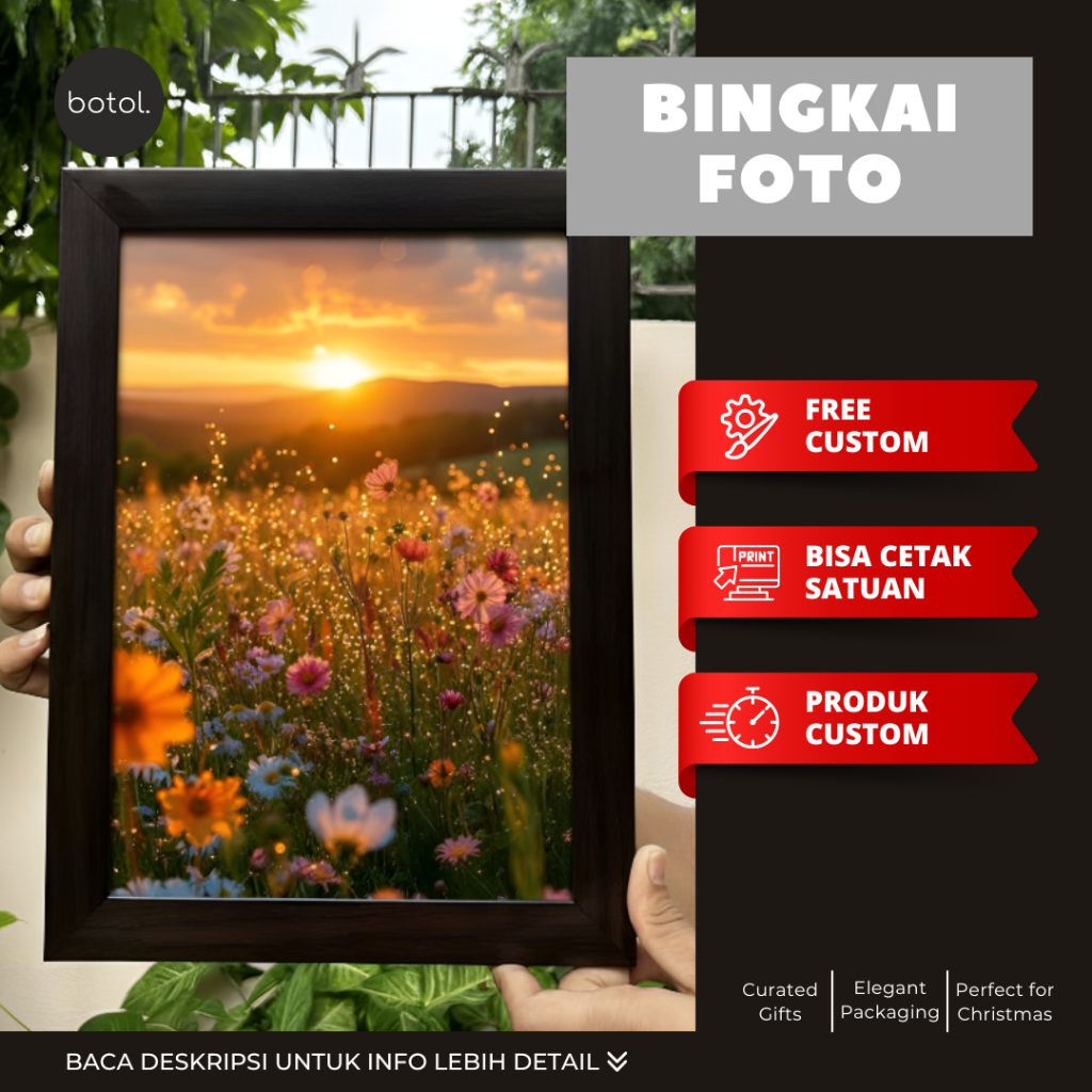 Bingkai Foto Warna Hitam Minimalis | Frame Foto Hitam Elegan untuk Pajangan Dinding & Meja