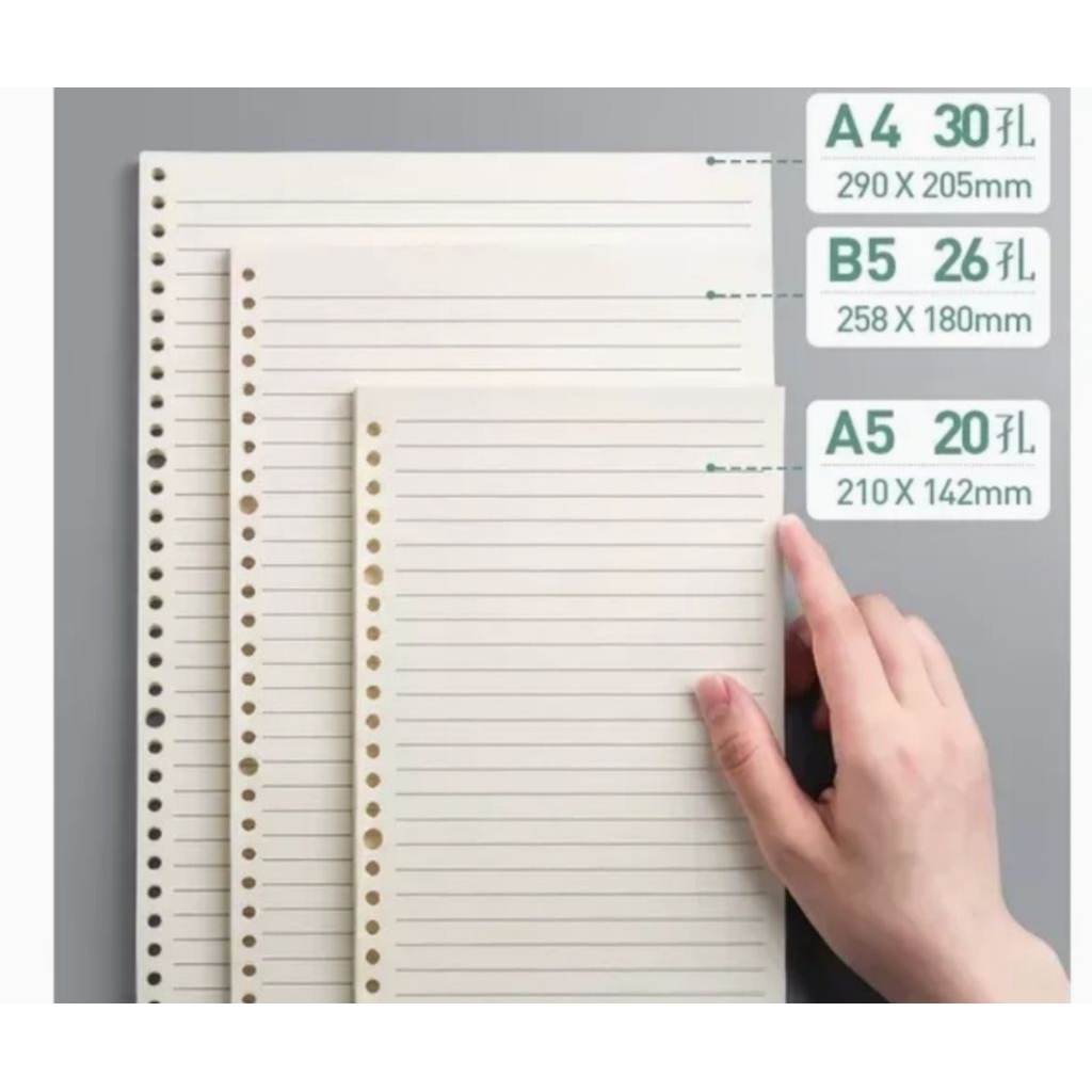 Buku binder dan isi ulang kertas tebal dan lucu A5&B5