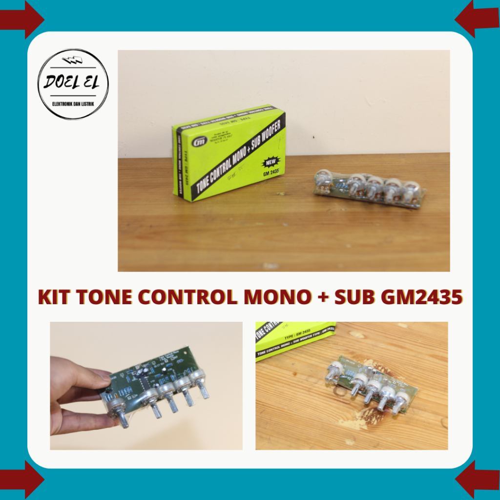 DOEL EL KIT TONE CONTROL MONO GM 2435 PLUS SUBWOOFER HIJAU