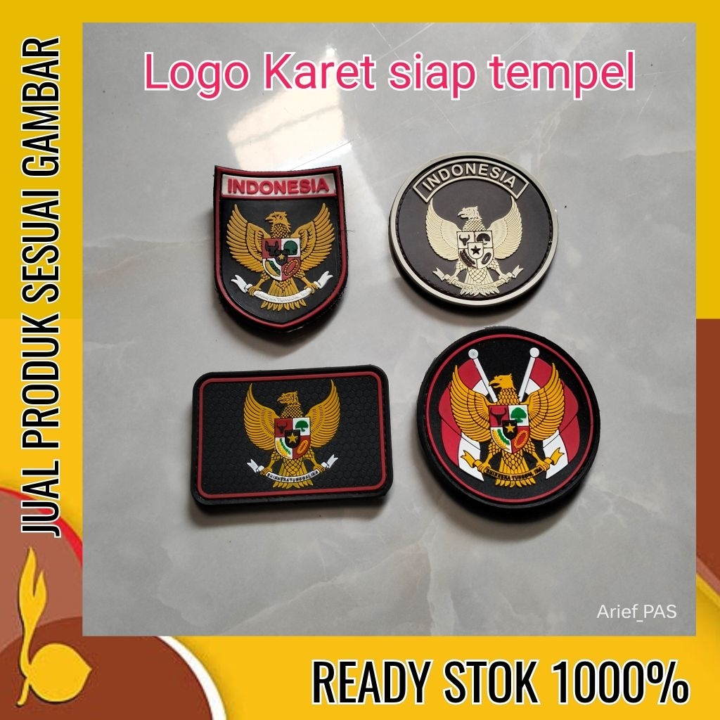 logo karet patch rubber garuda indonesia