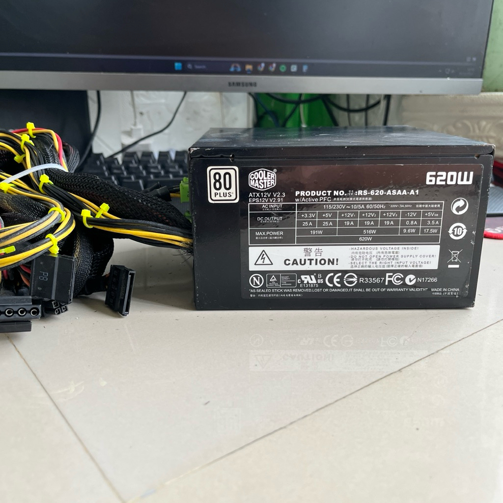 PSU GAMING COOLER MASTER 620W 80+ PLUS MODULAR