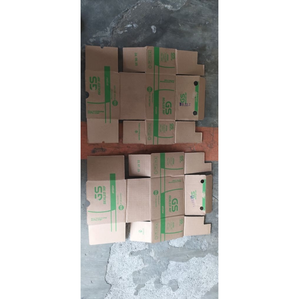 kardus aki bekas gtz6v/gtz4v original