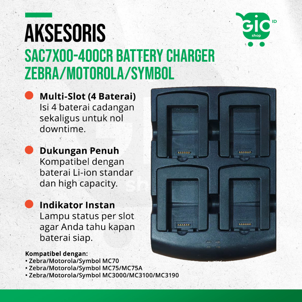 Dijual Spesifikasi Multi Slot Baterai Charger SAC74X00-400CR Mobile Computer Zebra/Motorola/Symbol K