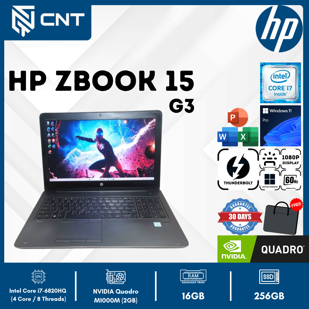 Laptop Hp Zbook 15 Studio G3 Core i7-6TH Vga NVIDIA Quadro M1000M (16/256) Backlight