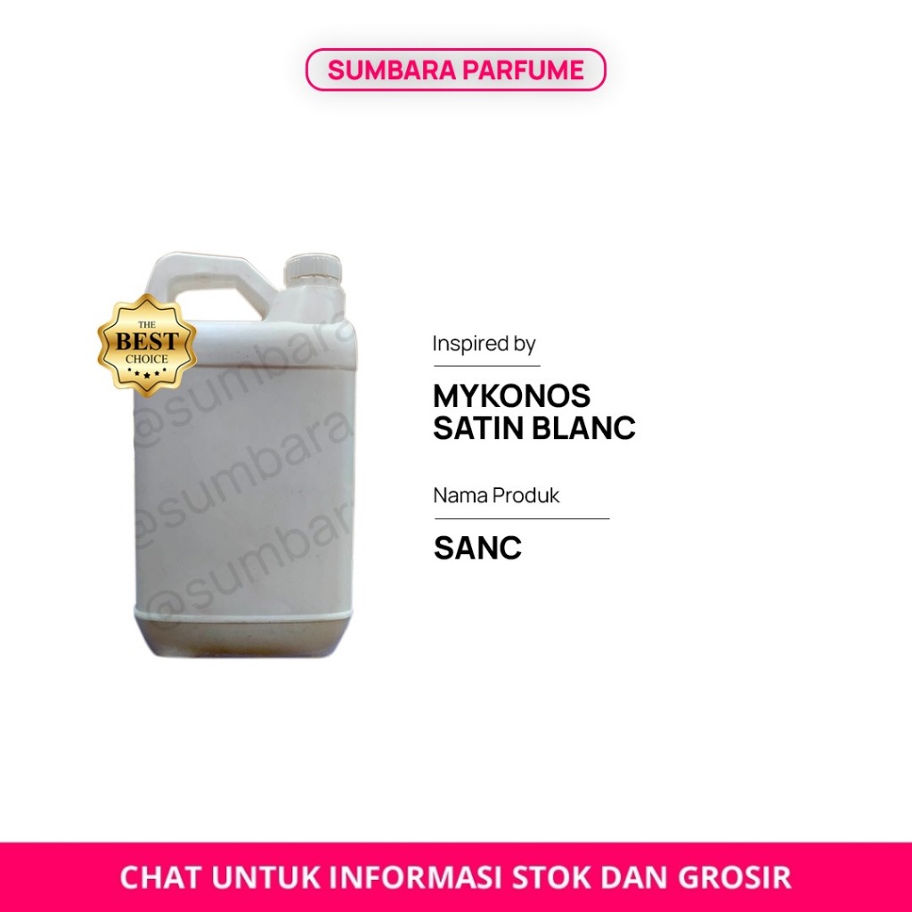 JUAL BIBIT PARFUM ASLI - SANC - MYKONOS SATIN BLANC - REPACK - SUMBARA PARFUM