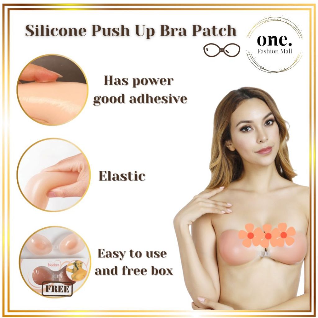 ONEFASHIONMALL BR212 [FREE BOX] Silicon Bra Tempel Tanpa Tali Bisa Dicuci Pembentuk Payudara