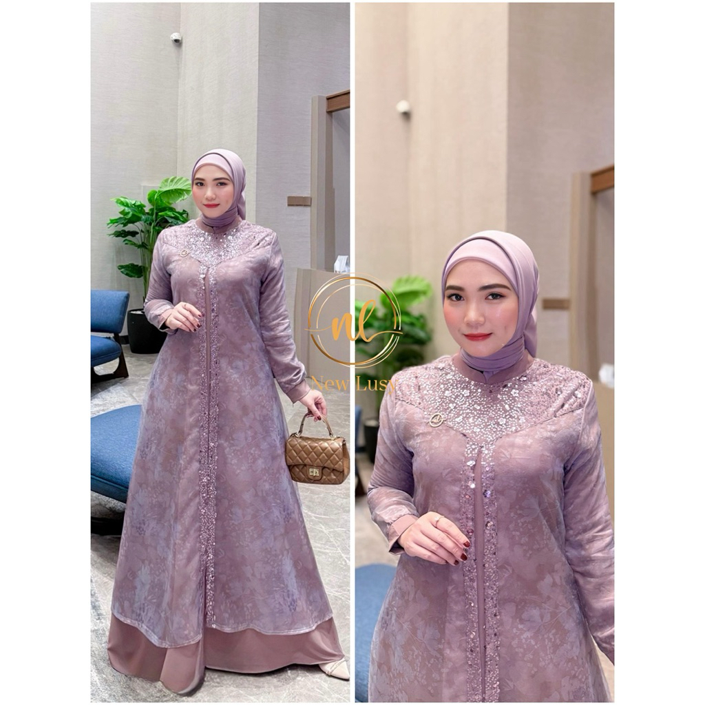 Devita Dress Kondangan Wanita Mewah Elegant New Lusy Fashion Muslimah Terkini