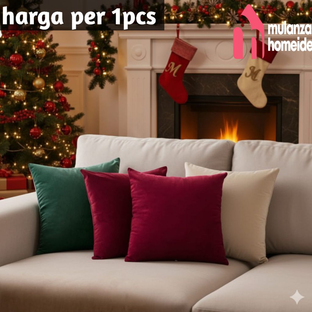 sarung bantal sofa natal mewah 40x40, 45x45x50x50, 50x30