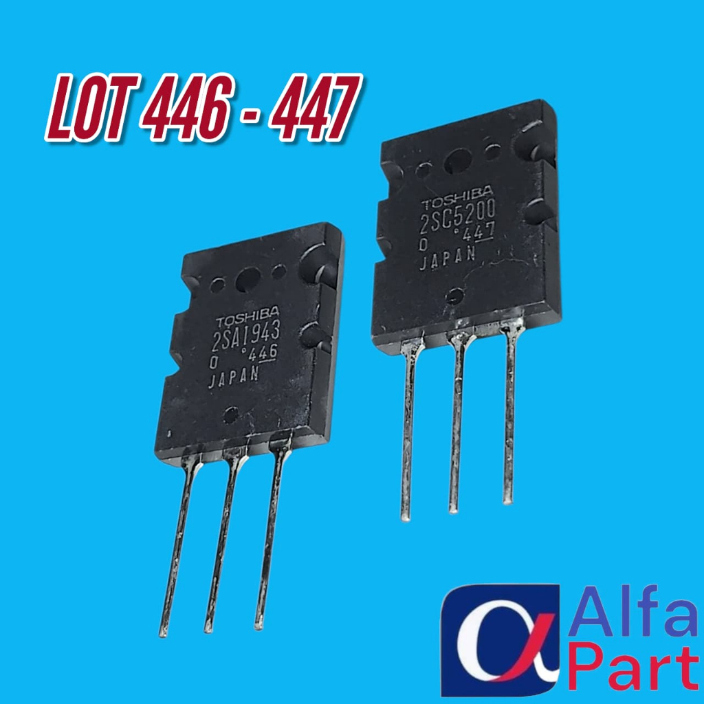 TRANSISTOR TOSHIBA 2SA1943 2SC5200 A1943 C5200 JAPAN BAGUS