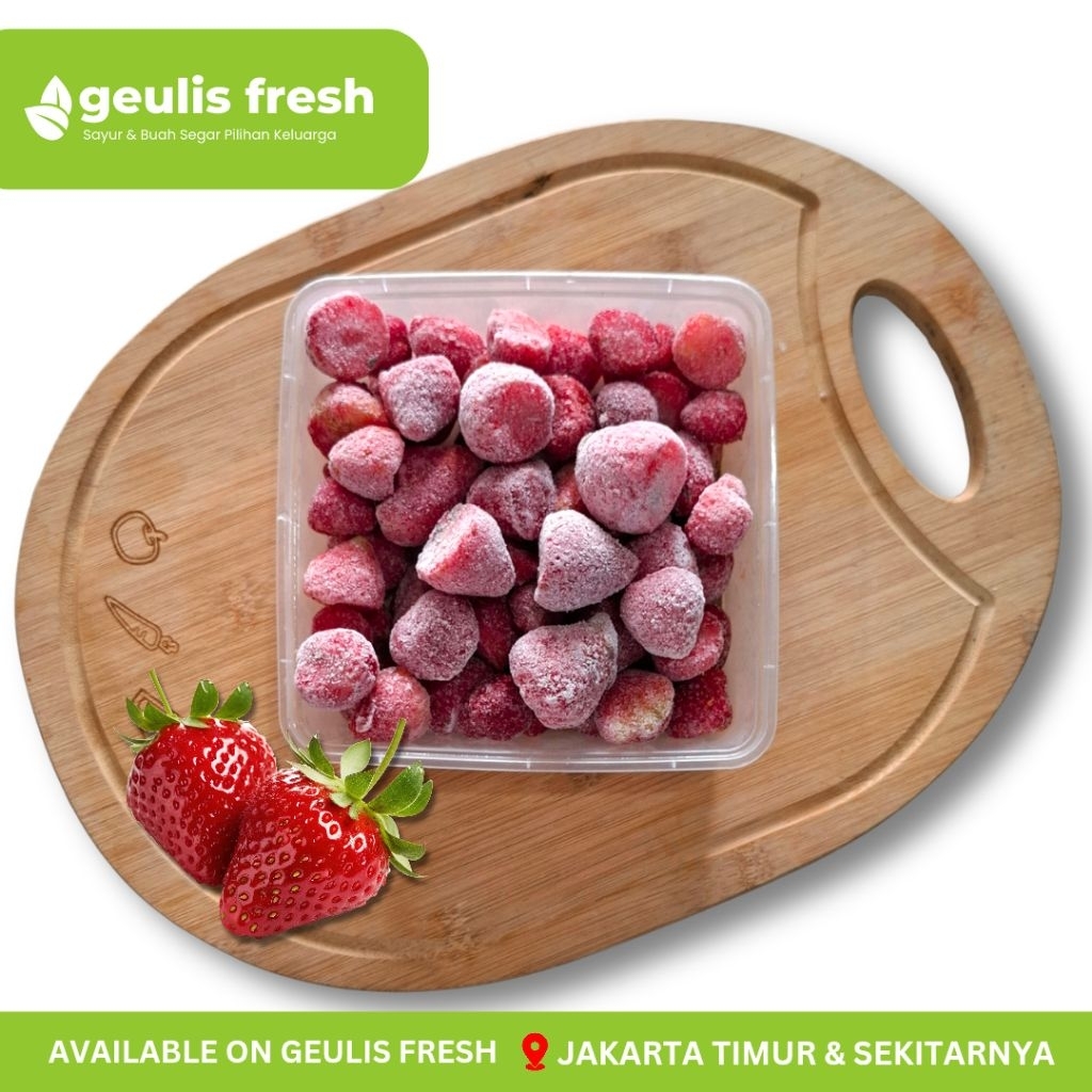 BEST SELLER Strawberry Stroberi Smothies Frozen 1Kg | Buah Beku Segar Jakarta Timur Geulis Fresh