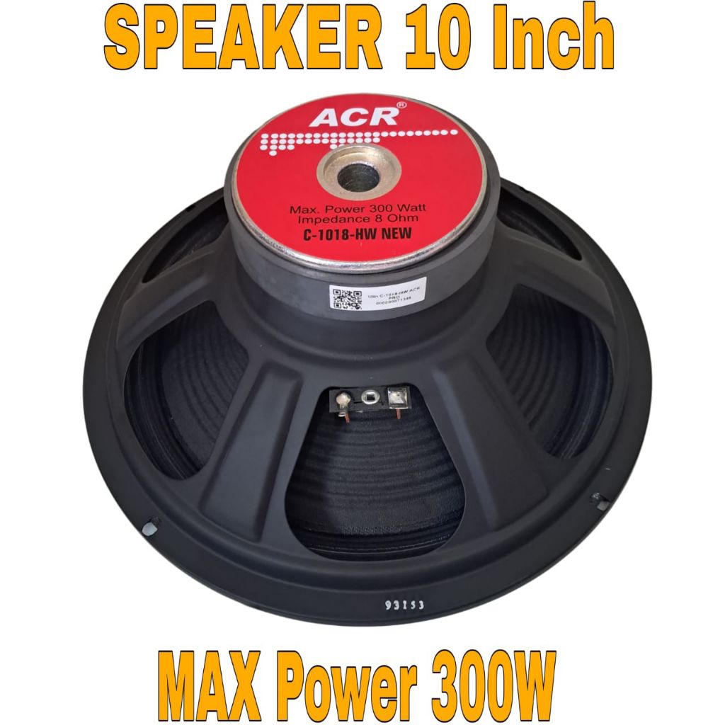Speaker 10 Inch Full Range Acr C 1018 Hw Acr Pro New