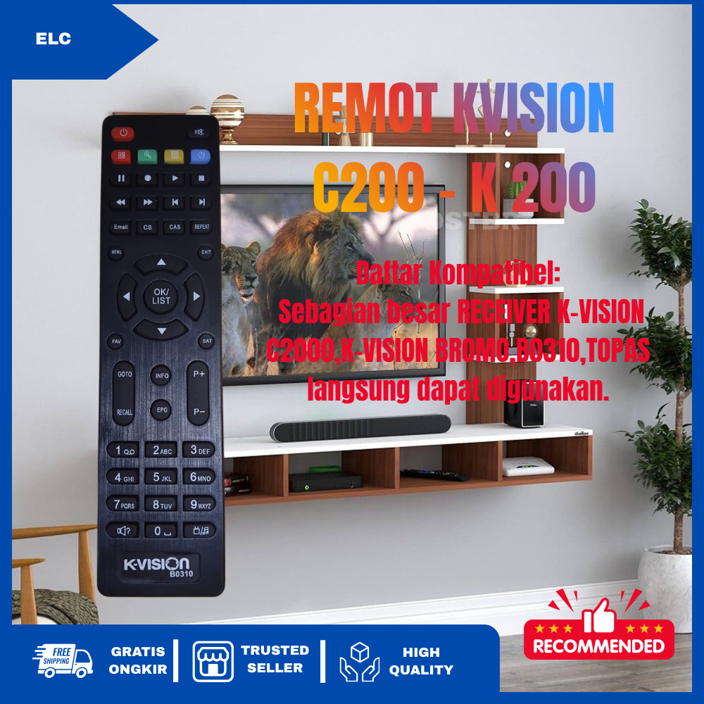 Remot / Remote Digital Receiver Parabola K-Vision HD-18 Bromo C2000 New K1100 K1200 K2000 C1000