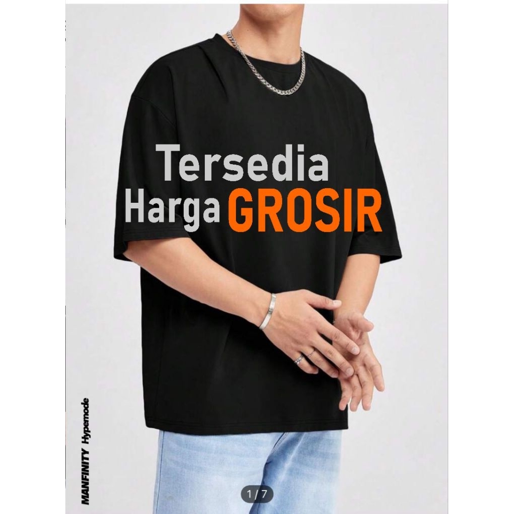 Kaos Oversize Polos Cotton 24s | Grosir 12 Picis, Mix Size M, L, XL | T-Shirt Cotton Combed 24s