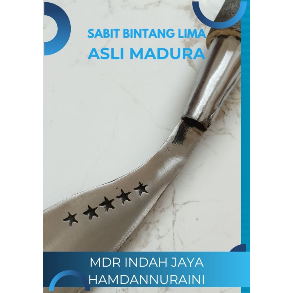 peralatan berkebun arit rumput bintang lima asli baja
