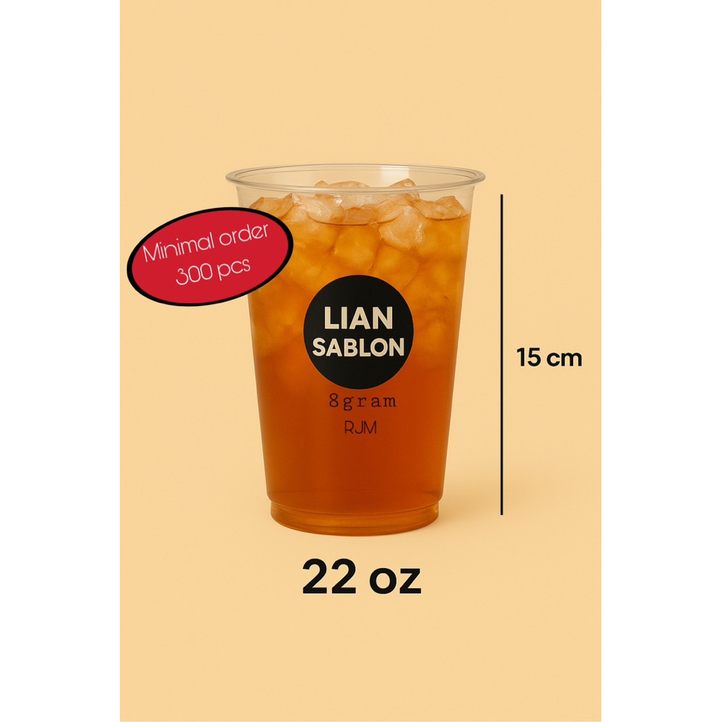 Sablon Cup RJM Datar dan Oval ||22oz ||16oz || minimal order 300pcs