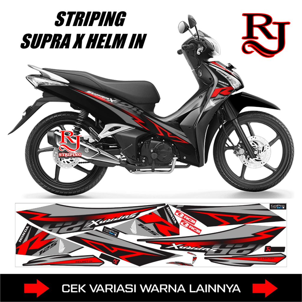 Stiker Striping Honda Supra X 125 Helm In / Sticker List Variasi Body Motor Supra X Helm In 125