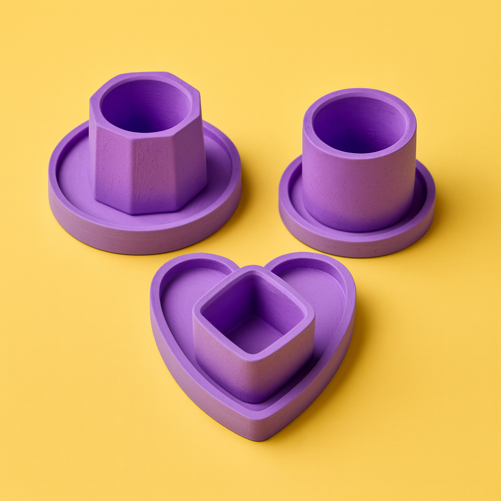 Unggu Coaster Dan pot Aesthetic – Bentuk Love / Bulat Besar / Bulat Kecil / Bintang / Oval | Tatakan