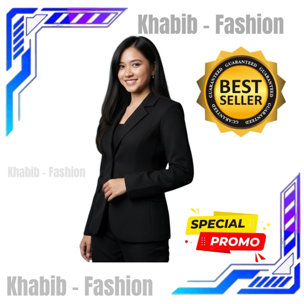 JAS FORMAL / JAS RESMI / / JAS ALMAMATER / JAS WISUDA / JAS BLAZER WANITA WARNA HITAM POLOS TERBARU