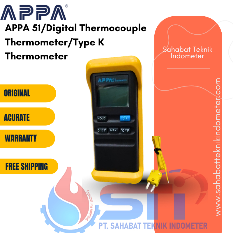APPA 51_Digital Thermocouple Thermometer_Type K Thermometer