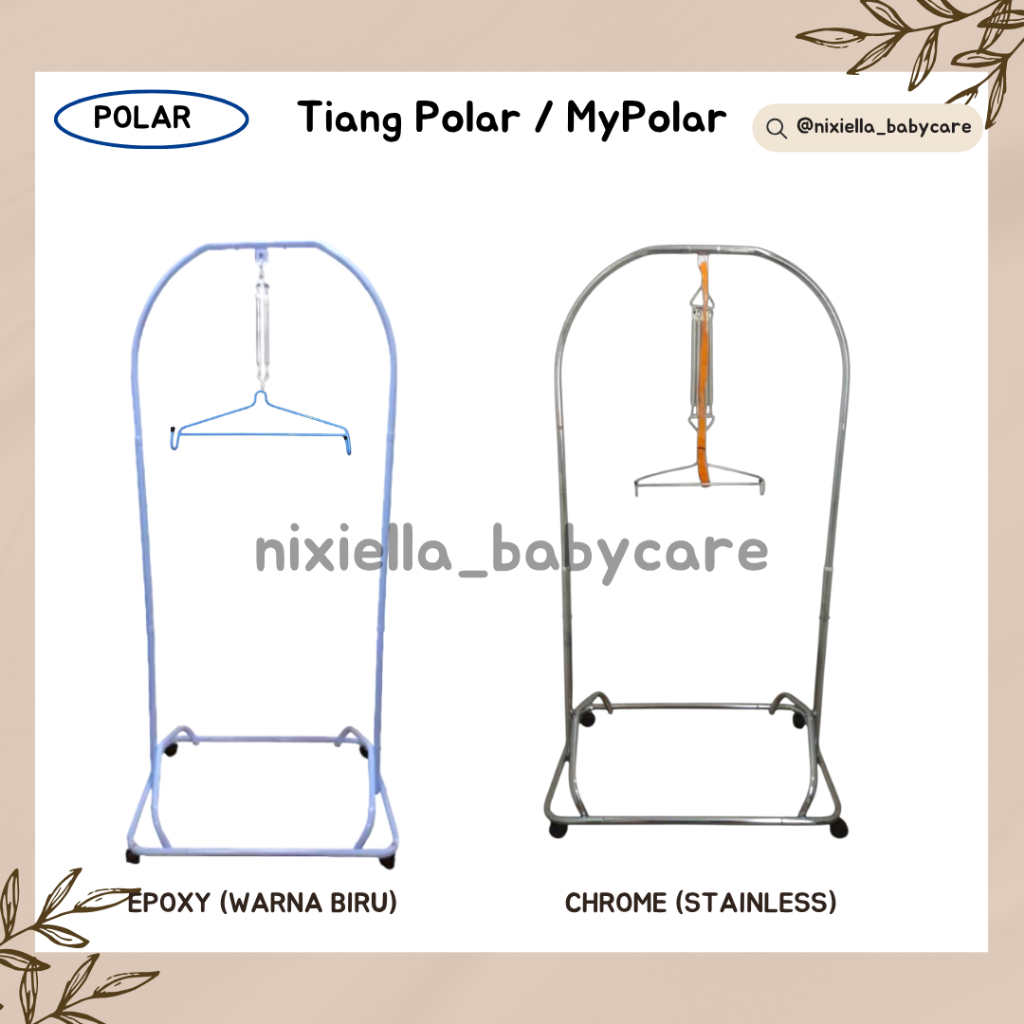 NIXIELLA - Tiang Ayun Bayi Tiang Polar Epoxy Chrome Stainless