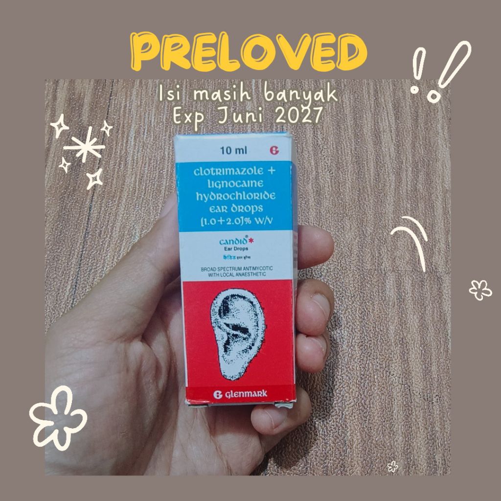 preloved candid clotrimazole ear drops tetes telinga jamur kuping