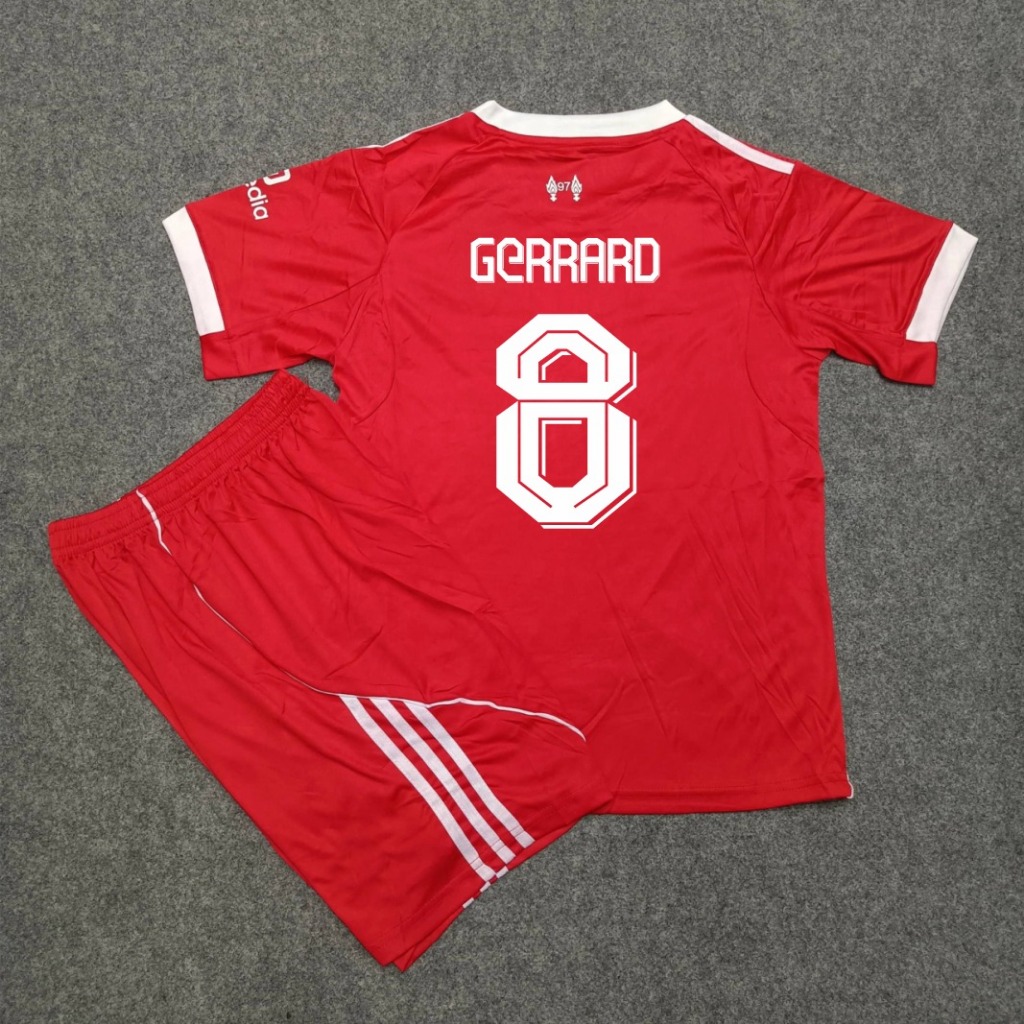 Jersey Kids Set L1V3RP00L Home 25/26 Merah Setelan Sepak Bola Futsal Anak Seragam Baju Bola Kaos Bol