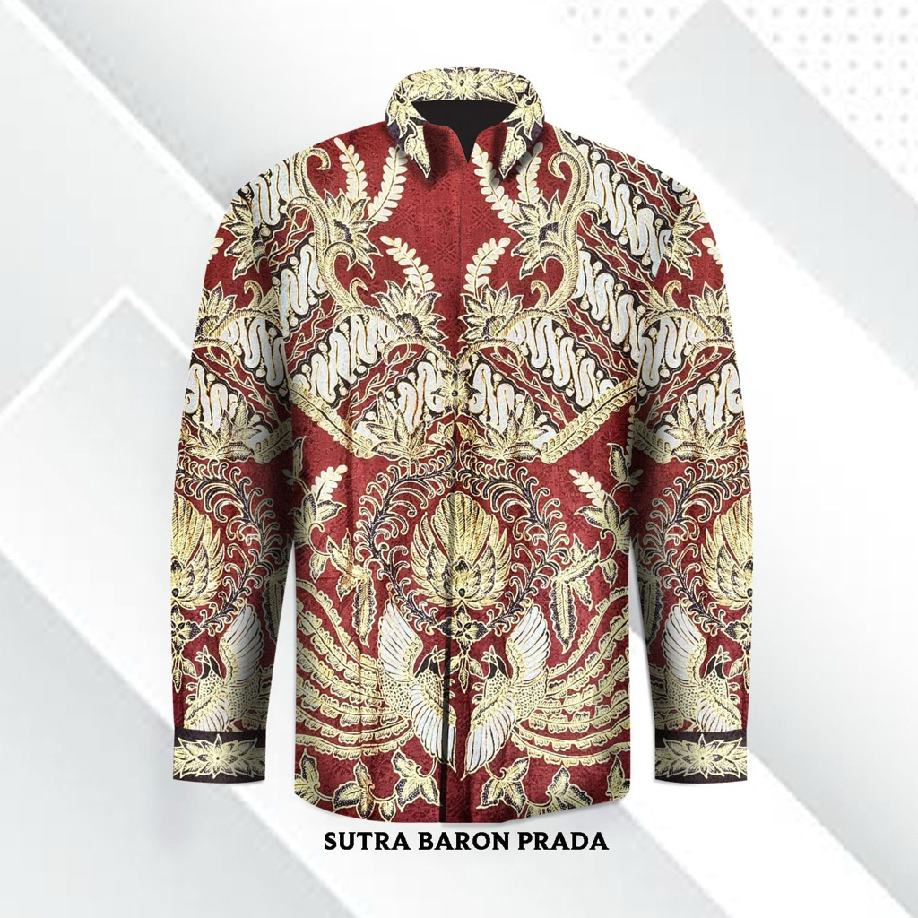 Kain batik tulis sutra prada kemeja pria