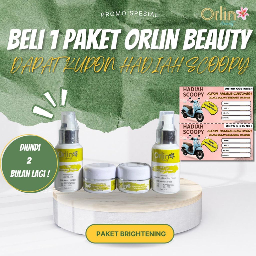 KRIM PENCERAH WAJAH/KRIM PEMUTIH WAJAH/PAKET BRIGHTENING PLATINUM/PAKET WHITENING PLATINUM/KULIT NOR