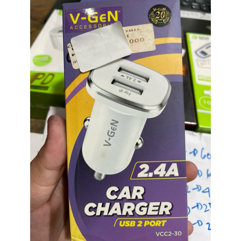 V-Gen Car Charger 2.4A USB 2 Port – VCC2-30