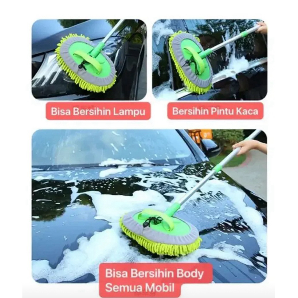 ( Aceh ) Alat Pel untuk Sikat Pembersih Cuci Mobil Microfiber Kemoceng Bahan Cendol